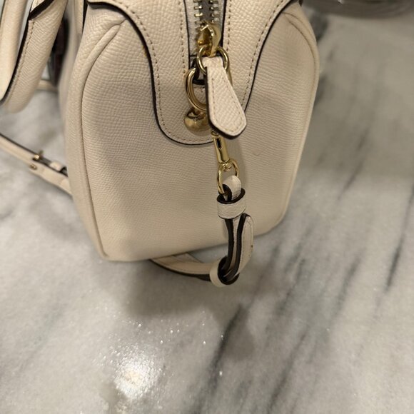 Coach Chalk Cream Mini Bennet Bag with Coach Retired Bag Charm - Picture 6 of 9